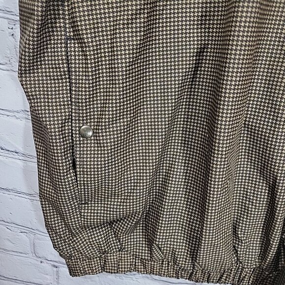 DryJoys by FootJoy Golf Jacket Mens XL Brown Houndstooth Pullover - Picture 6 of 14